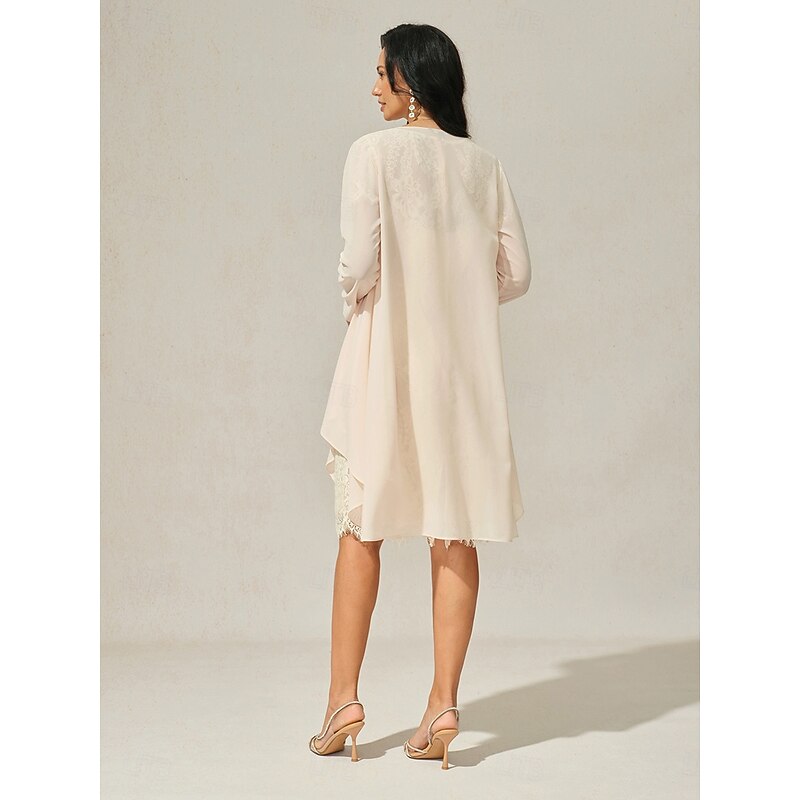 Women's Dressy Tops Flowy Tops Chiffon Tops Elegant Long Sleeve Asymmetrical Long Tops Wedding Guest Champagne Summer Spring Fall2