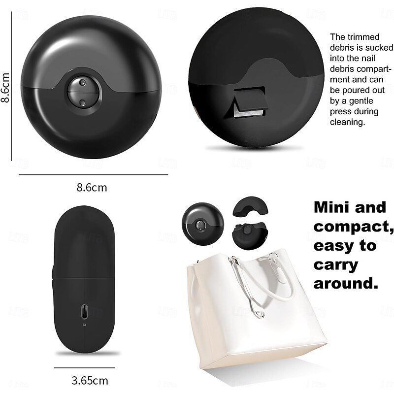 2 in 1 Electric Polishing Automatic Nail Clippers for Baby and Elderly, Rechargeable Nail Trimmer with Safe Anti-Pinch Design, Nail Care Grooming Tool2