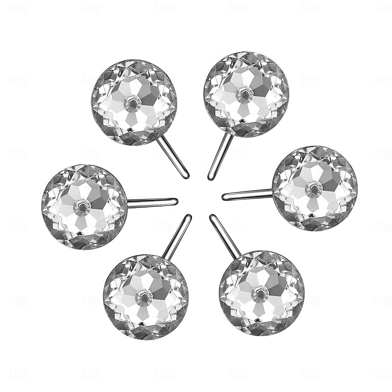 12 Pcs Acrylic Decorative Rolling Diamond Shower Curtain Hooks Rust Proof Rhinestones Crystal Bling Shower Curtain Hooks for Curtain and Shower Rod, Clear Round4