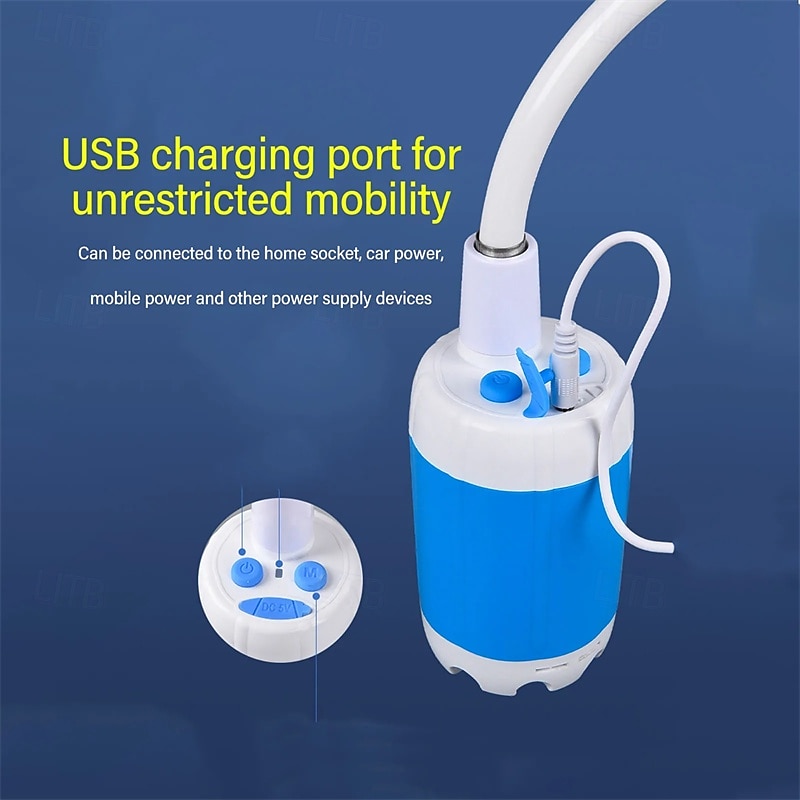 Portable Shower for Camping Rechargeable Electric Shower Pump Outdoor Camp Shower for Hiking Traveling4