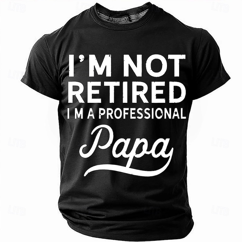 Men's Retired Father T Shirt Short Sleeve T shirt 3D Print Crew Neck Shirt Fashion Daily Basic Street Casual Daily Black Red Blue Summer Spring All Seasons Clothing Apparel S M L XL XXL XXXL2
