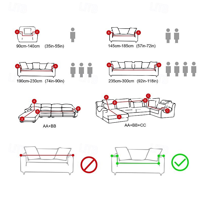 Stretch Sofa Cover Slipcover Elastic Sectional Couch Armchair Loveseat 4 or 3 seater L shape Jacquard Grey Water Repellent Plain Solid Soft Durable Washable2