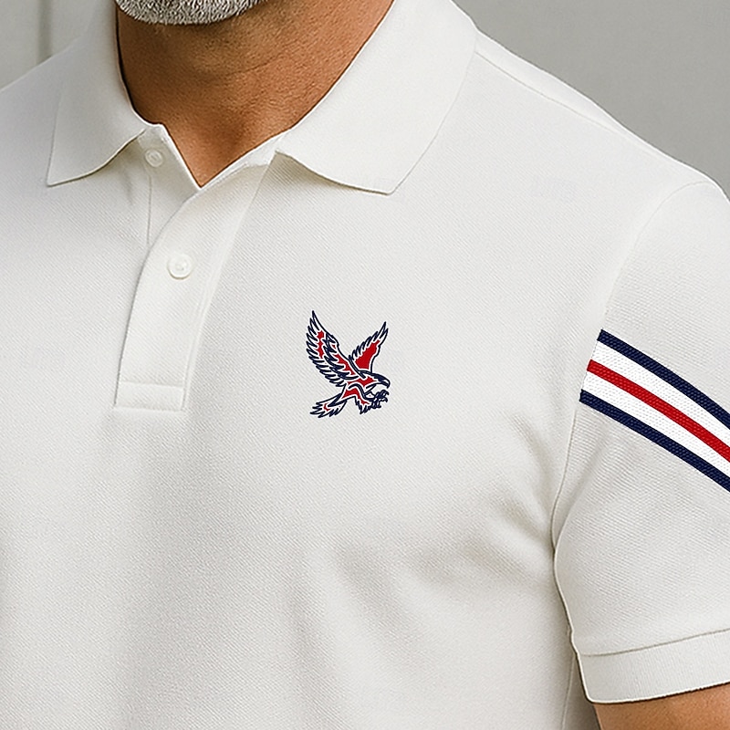 Men's Solid Color Color Block Golf Shirt Short Sleeve Polo Shirts Lapel Casual Business Casual Formal Office Business Buttons Spring & Summer White2