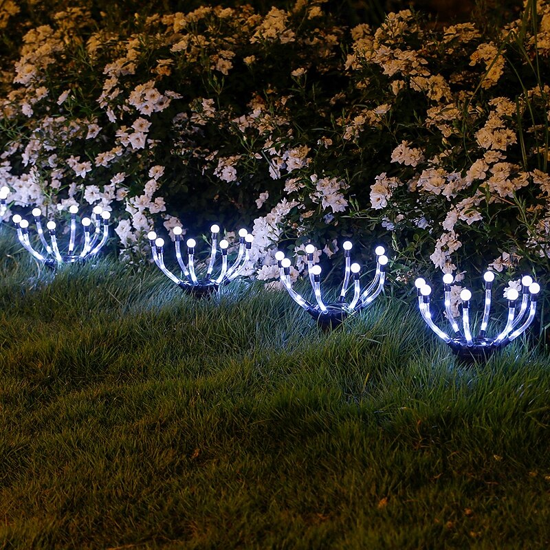 1PC Solar Firefly Pathway Lights Underground Light Outdoor Courtyard Path Yard Garden Camping Landscape Decorative Landscape Light4