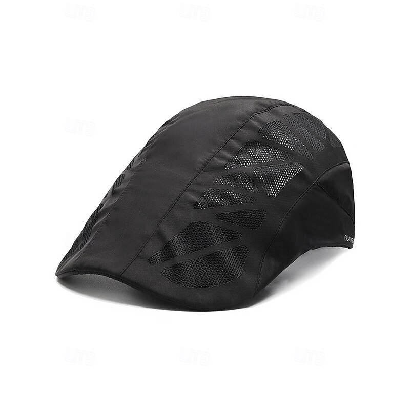 Men's breathable beret with mesh panel, Adjustable for outdoor activities and running2