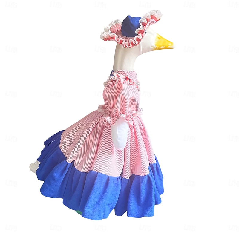 Goose Outfit Set Costume for Geese Birthday Party Garden Decor Goose Clothes Yard Statue Costume4