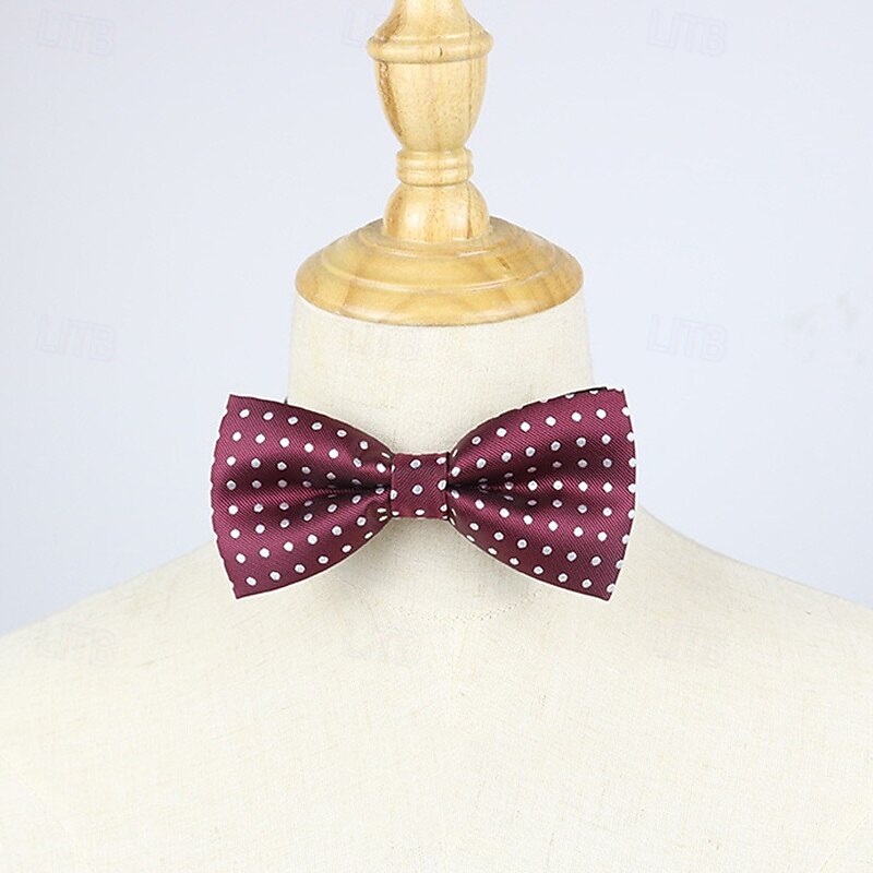Men's Bow Tie Business Modern Contemporary Polka Dot Pattern Wedding Party Daily Wear3