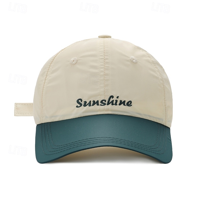 Baseball Cap Tennis Cap Men's Cap Multi Color Patchwork Breathable Quick Dry for Tennis Baseball Running Summer White Pink Red