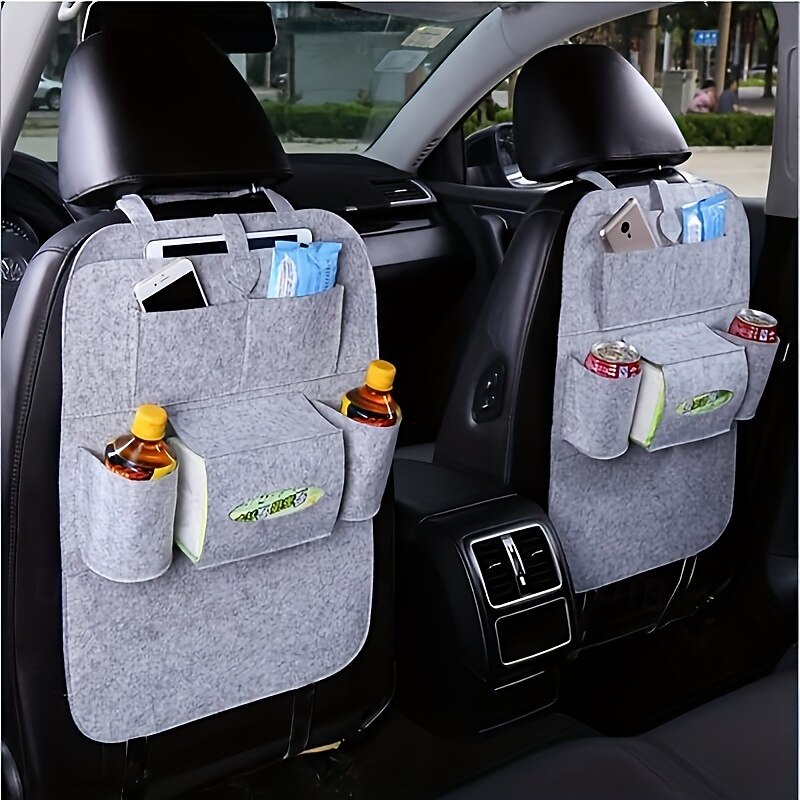 1 Pc Car Seat Back Storage Bag, Hanging Organizer Bag, Car Seat Back Pocket3