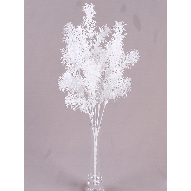 5PCS Simulation Fog Flower and Rime Grass, Artificial Red Flowers for Wedding Decor, Wedding Scenery Material, Faux Pine for Home and Event Decoration3