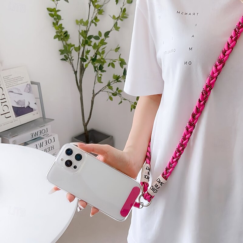 Multicolor Braided Phone Lanyard Strap with Detachable Clip for Phone Case – Adjustable Neck Rope for Women and Men3