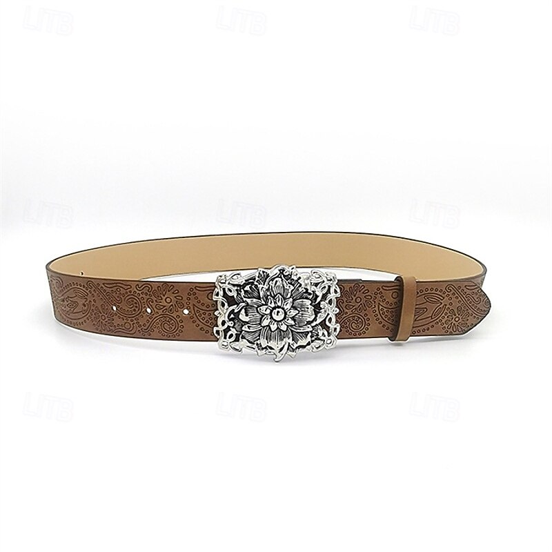 Men's Belt Waist Belt Brown Alloy Durable Adjustable Plain Outdoor Daily4