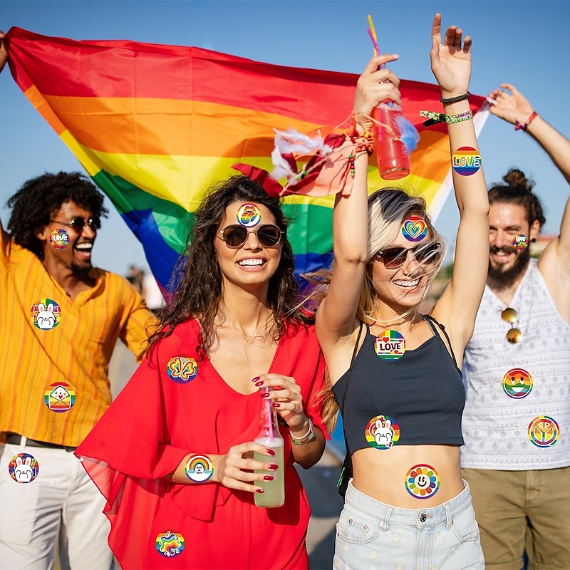 Pride Rainbow Wearable Cape, LGBTQ Gay Love is Love Cloak, Party Decoration Costume for Pride Month, Colorful Festival Outfit3