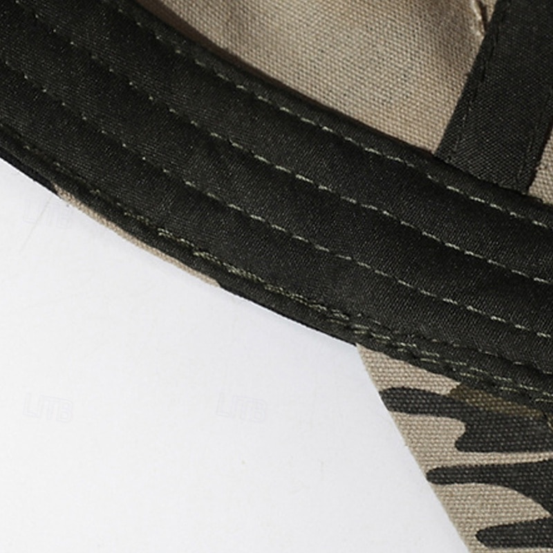 Men's Flat Cap Sun Hat Trucker Hat Black Green Polyester Fashion Casual Street Daily Camo / Camouflage Adjustable Sunscreen Breathable3