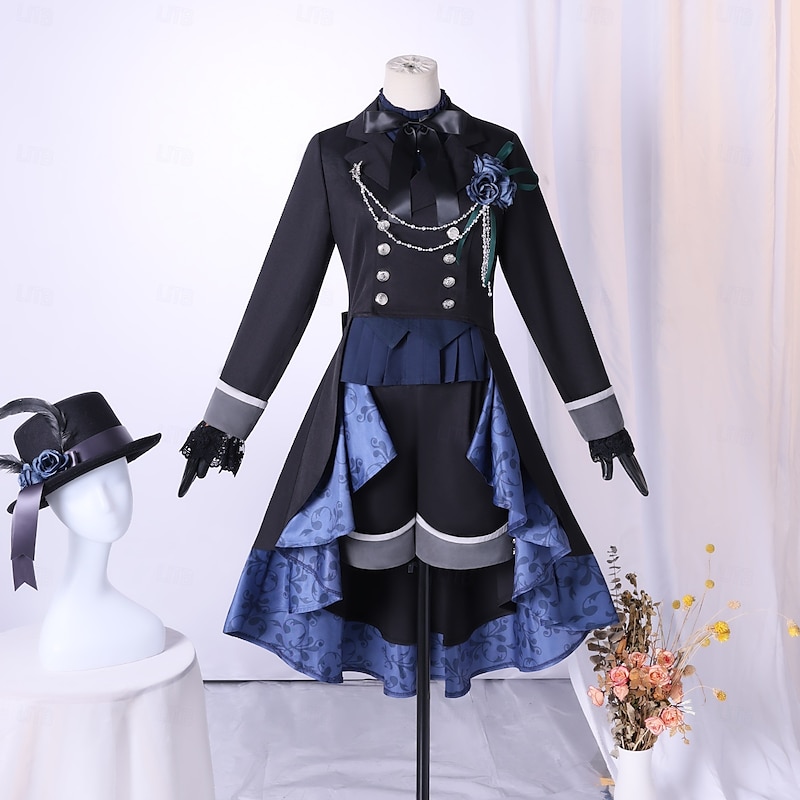 Ciel Phantomhive Anime Cosplay Costume Cosplay Suits Halloween Carnival Party Outfit For Women's Adults'
