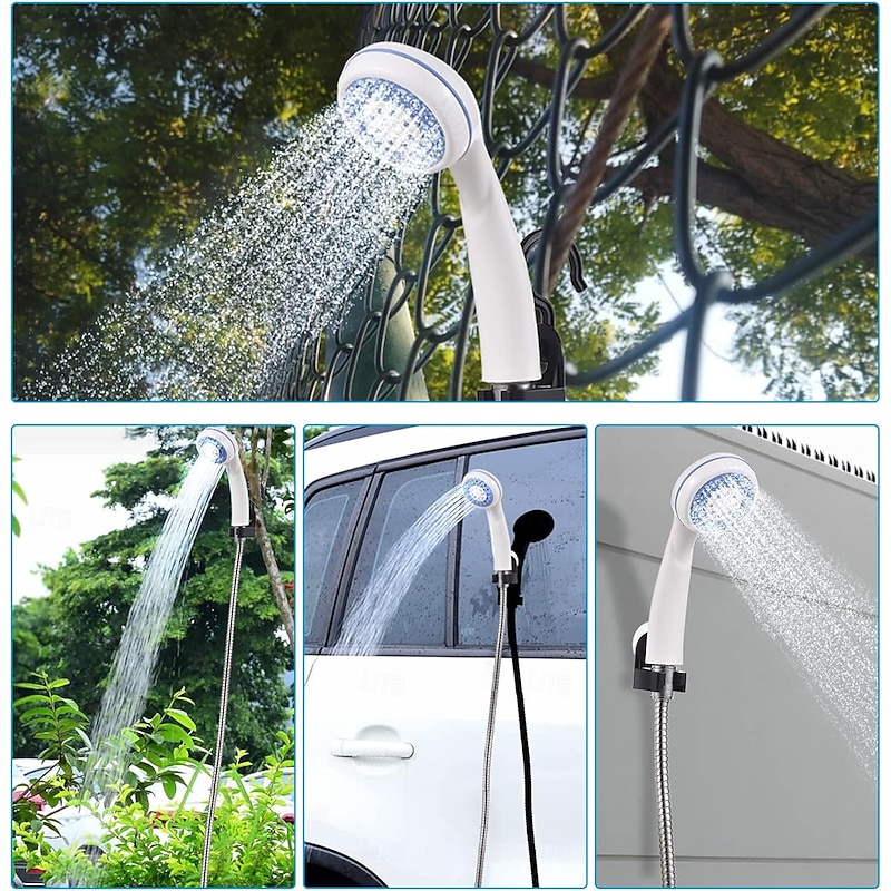 Camp Shower Pump Portable Camping Shower Practical, Multipurpose Electric Outdoor Shower for Dormitory Outdoor Car Washing2