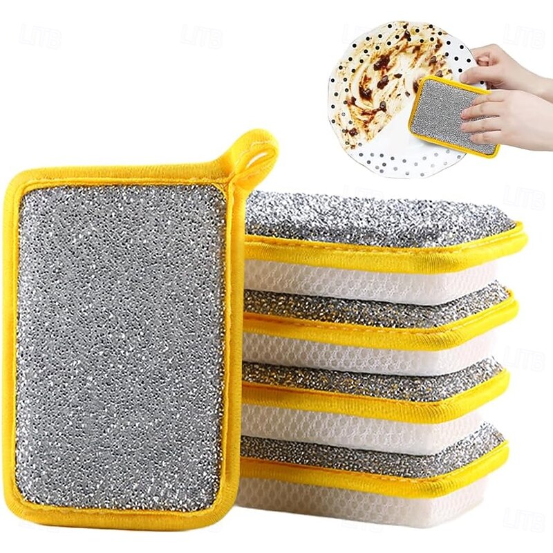 Washing up Sponge, Double Sided Kitchen Dishcloth, Multi-Purpose Absorbent Sponge, Bowl Dish Cleaning Pad Scrubber,Kitchen Dishwashing Cleaning Tool