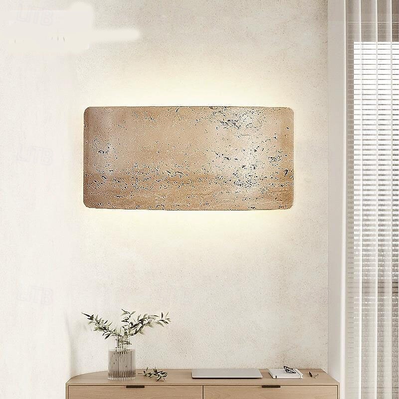 Wabi-sabi Stone LED Wall Sconce Lamp LED Atmosphere Light Staircase Courtyard Retro Balcony Bathroom 110-240V3