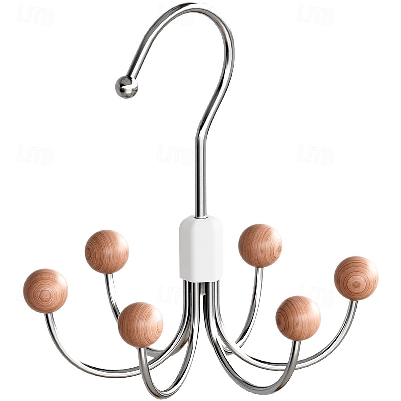 Six-Prong Hook, 360-Degree Rotating Wardrobe Bag Hanger, Multi-Functional Underwear Hanger, Coat and Hat Storage Hook4