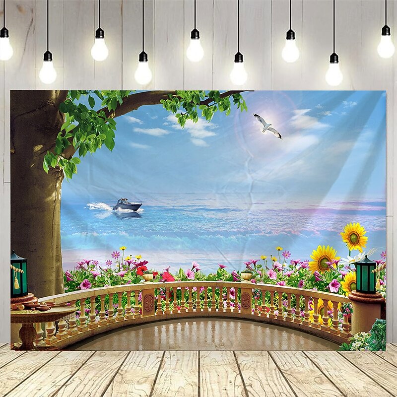 Lake Boat Plant Landscape Hanging Tapestry Mural Art Large Tapestry Mural Decoration Photos Background Blanket Curtains Home Bedroom Living Room Decoration3