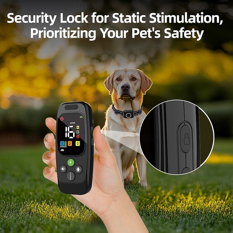 Dog Training Anti Bark Collar Shock Collar Anti Bark Device Shock Collar For Dogs With Remote Dog Barking Control Devices Remote Controlled New Design Dog Dog Pets Waterproof Trainer Adjustable