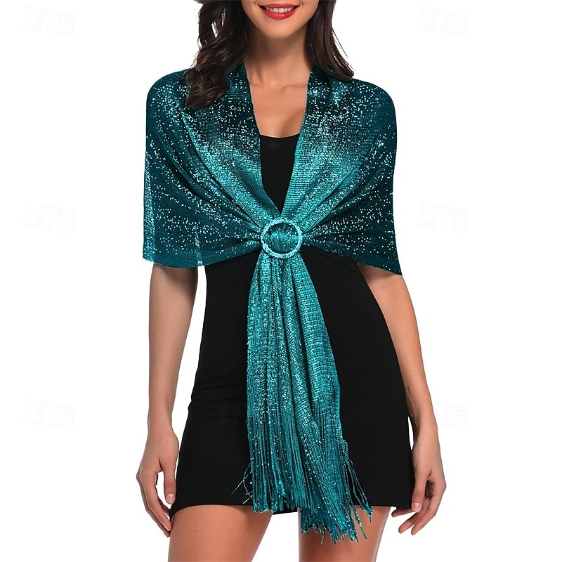 Sparkling Metallic Shawls and Wraps for Evening Party/Wedding/Formal Dresses