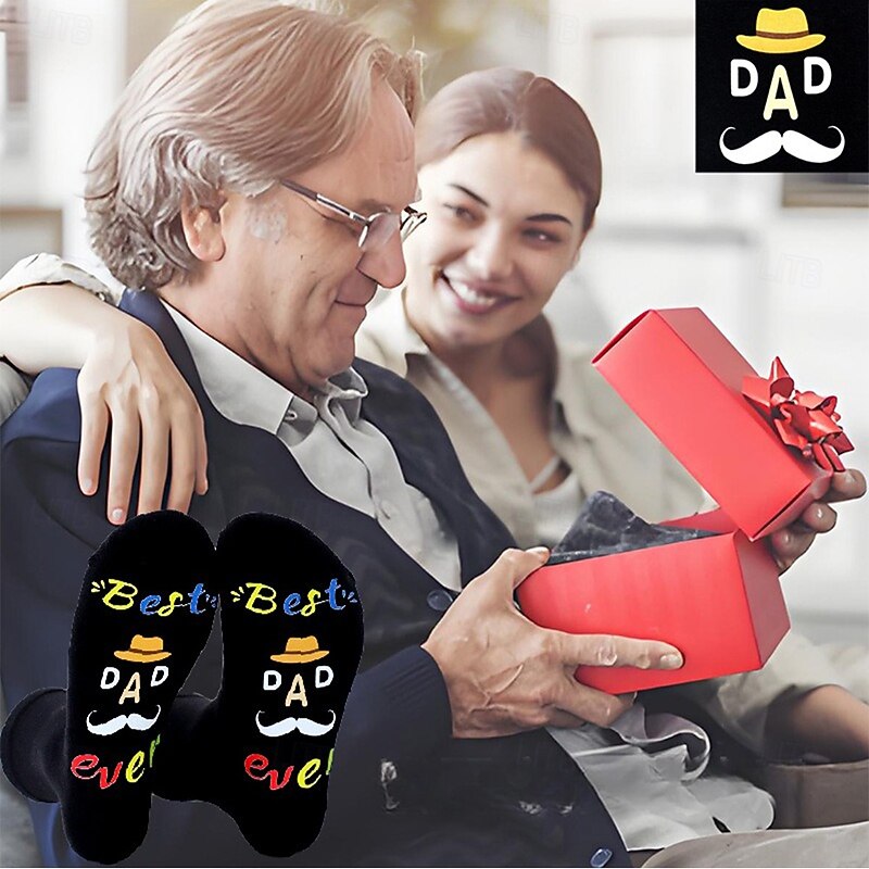Happy Father's Day Gift Socks Ideal Gift for Dad 1 Pair3
