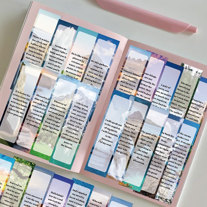 30pcs Bible Bookmarks with Scenic Backgrounds, Minimalist Aesthetic Scripture Verses, Inspirational Christian Bookmarks for Books, Journals, Study, Church Gifts4