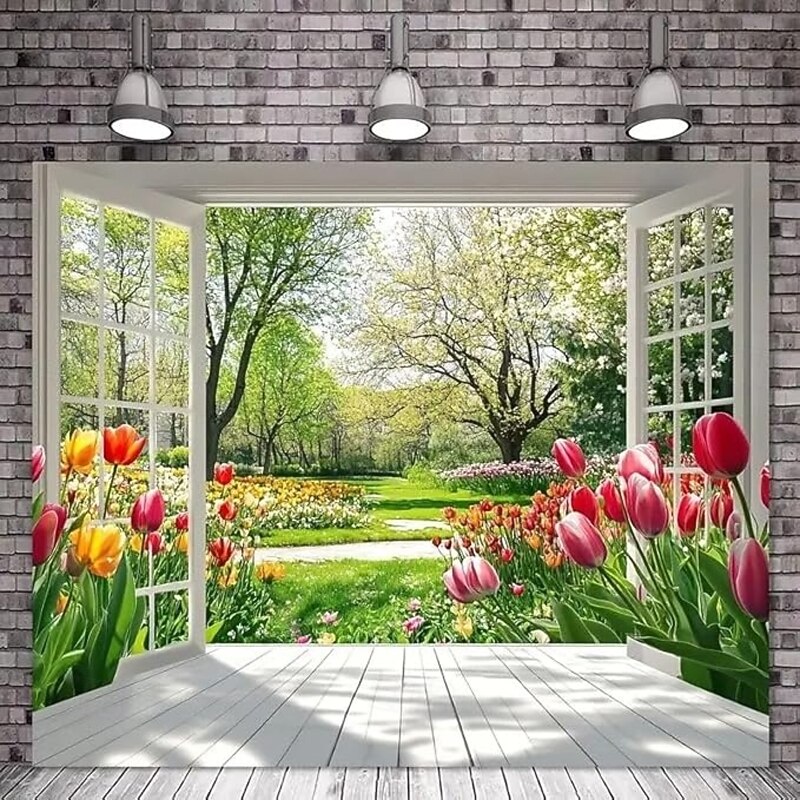 Landscape Flowers Hanging Tapestry Wall Art Large Tapestry Mural Decor Photograph Backdrop Blanket Curtain Home Bedroom Living Room Decoration3