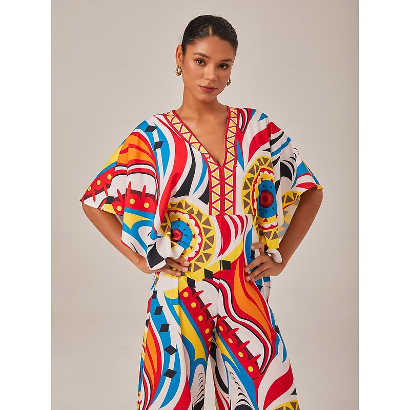 Bright Geometric Print Jumpsuit3