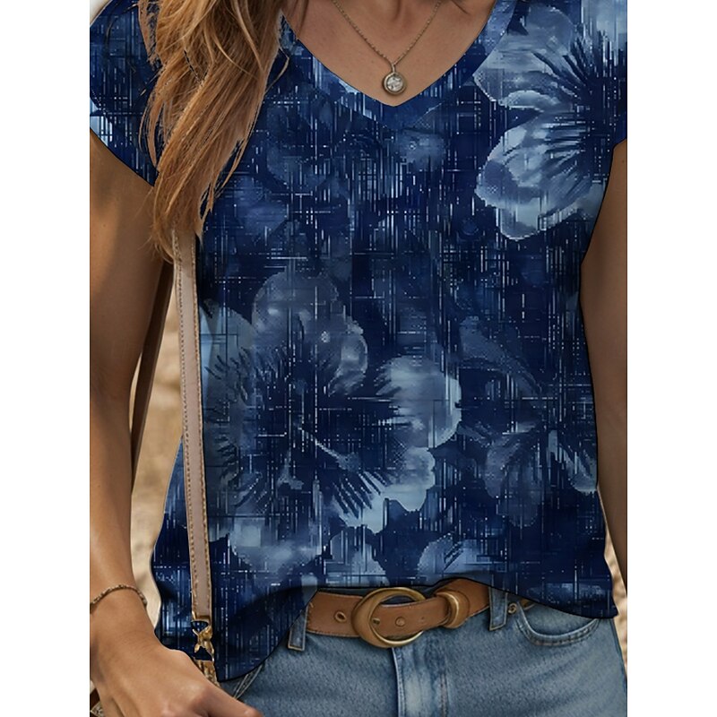 Women's Floral Camisole Tank Top  Graphic Vintage Stylish Classic Sleeveless Short Sleeve V Neck Regular Tops Daily Print Red Blue Purple Brown Green Summer Spring3