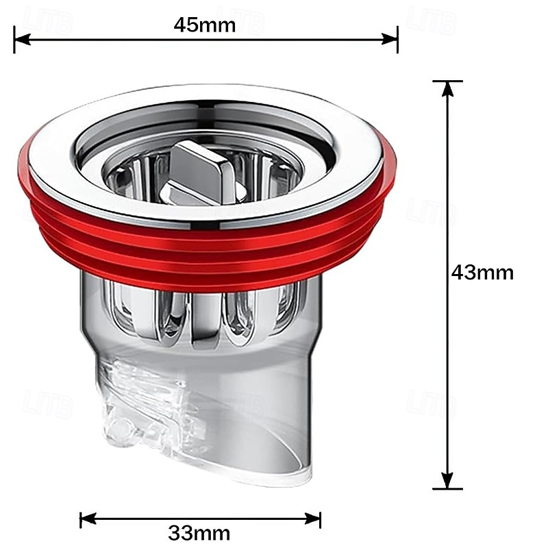 2PCS Shower Bathroom Kitchen Floor Drain Anti-backflow One-Way Drain Sewer Anti-Odor Cover Drain Plug for Pipes Tubes in Toilet Bathroom Kitchen3