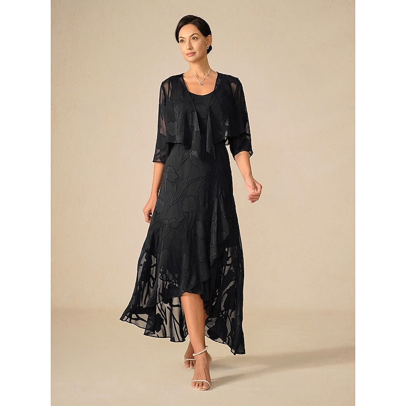 Women's Maxi Dress Ruffle Dress Elegant Wedding Wedding Guest Evening Party Floral Sleeveless U Neck Black Summer Spring