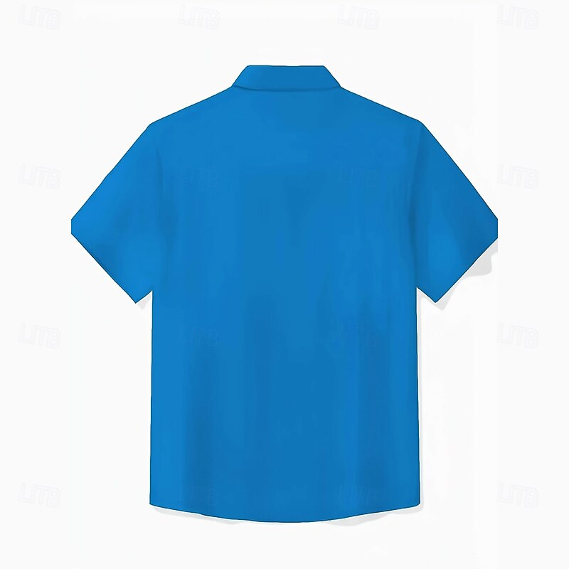 Men's Letter Printed Funny Retirement Plan Shirt Summer Shirt Button Up Shirt Short Sleeve Fashion Casual Outdoor Vacation Dailywear Summer Spring Turndown 3D Print Collared Shirts Front One Pocket2