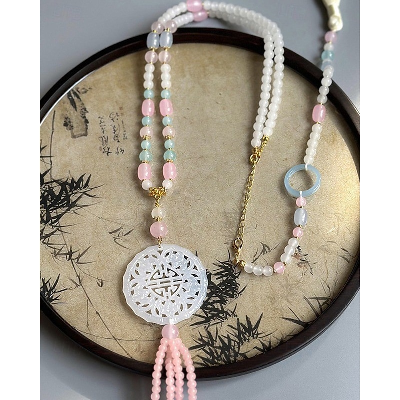 1PC Necklace For Women's Street Daily Stone Long3