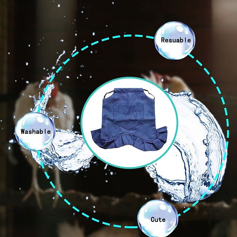 Chicken Saddles,Hen Saddle Sweater Clothes,Beautiful Wing Protector,Birds Protector for Back and Sides, Poultry Accessories for Hens, Blue2