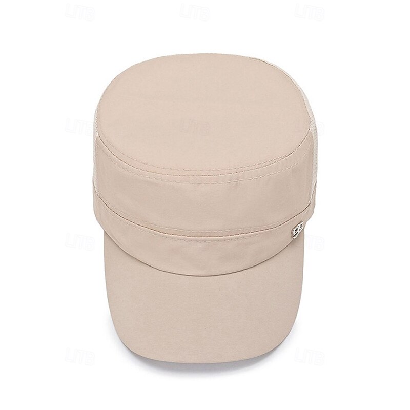 Men's Lightweight Breathable Mesh Military Cap – Adjustable Summer Flat Top Hat for Outdoor Sports, Travel & Beachwear3