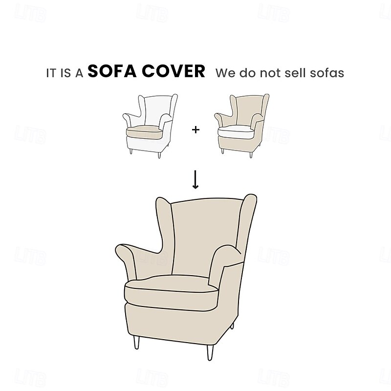 Waterproof Armchair Sofa Cover Solid Color Quilted Polyester Slipcovers2