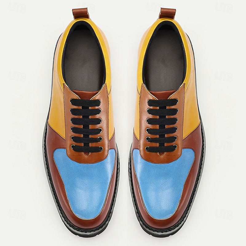 Men's  Leather Dress Shoes – Bold and Fashionable Leather Lace-Up Shoes for Work, Dinner Parties and Casual Social Events4