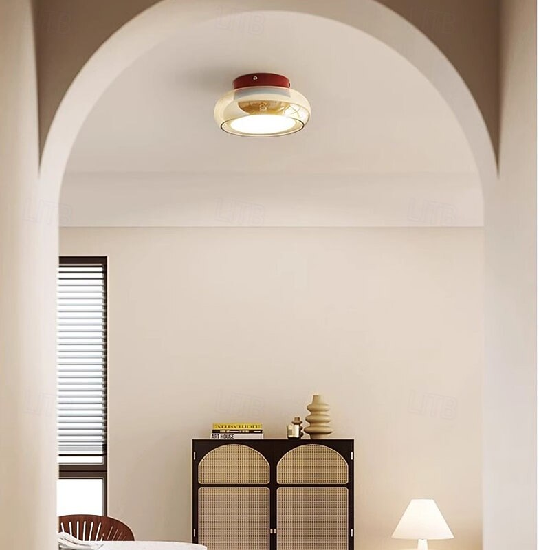 LED Ceiling Light 1-Light 20cm Ring Design Flush Mount Lights Metal Ceilling Light for Corridor Porch Bar Creative Loft Balcony Lamps  110-240V4