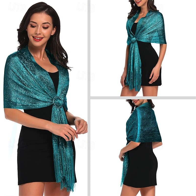 Sparkling Metallic Shawls and Wraps for Evening Party/Wedding/Formal Dresses3