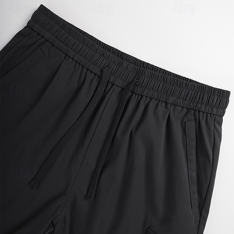 Men's Cargo Shorts Outdoor Shorts Bermuda shorts Workout Shorts Casual Shorts Drawstring Multi Pocket Straight Leg Plain Breathable Knee Length Outdoor Casual Camping & Hiking Fashion Streetwear4