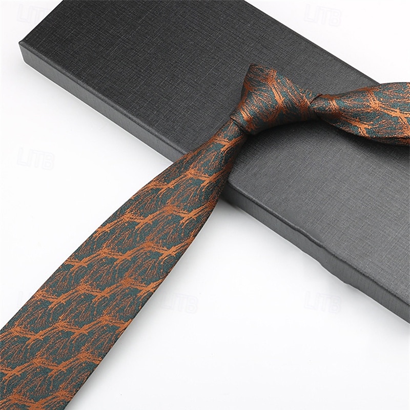 Men's Neckties Fashion Business Jacquard Print Pattern Wedding Party Daily Wear4
