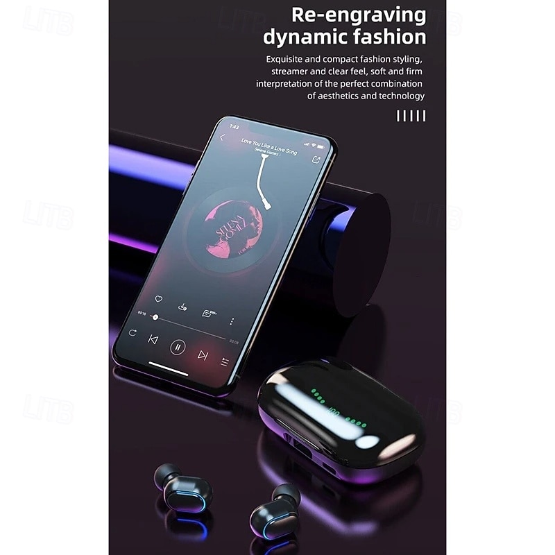 T11 TWS Wireless Earbuds In-Ear Bluetooth 5.0 Headphones – Low Latency Sports Gaming Earphones with Mic, LED Display, Charging Case2