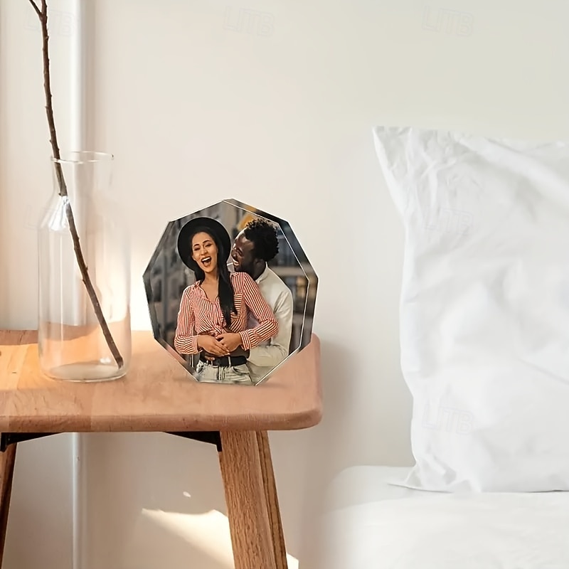 Personalized Acrylic Photo Block, Custom Polygon Picture Gift for Couples, Graduation, Anniversary, Valentine's Day, Wedding, Birthday4