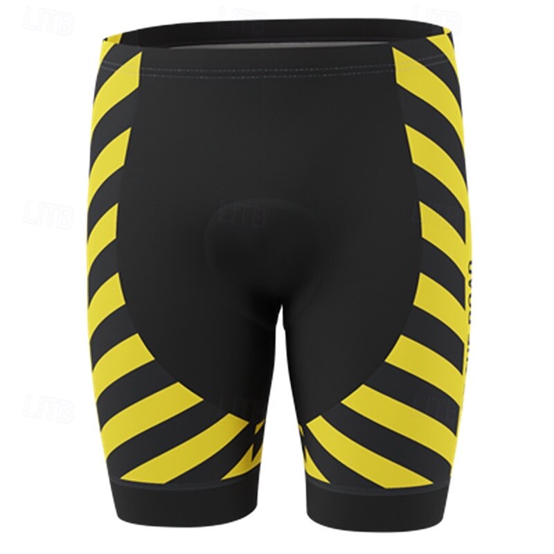 Men's Stripes Letter & Number Cycling Road Shorts Bike Shorts Cycling Padded Shorts Bike Shorts Bottoms Form Fit Mountain Bike MTB Road Bike Cycling Sports 3D Pad Quick Dry Sweat wicking Breathable4