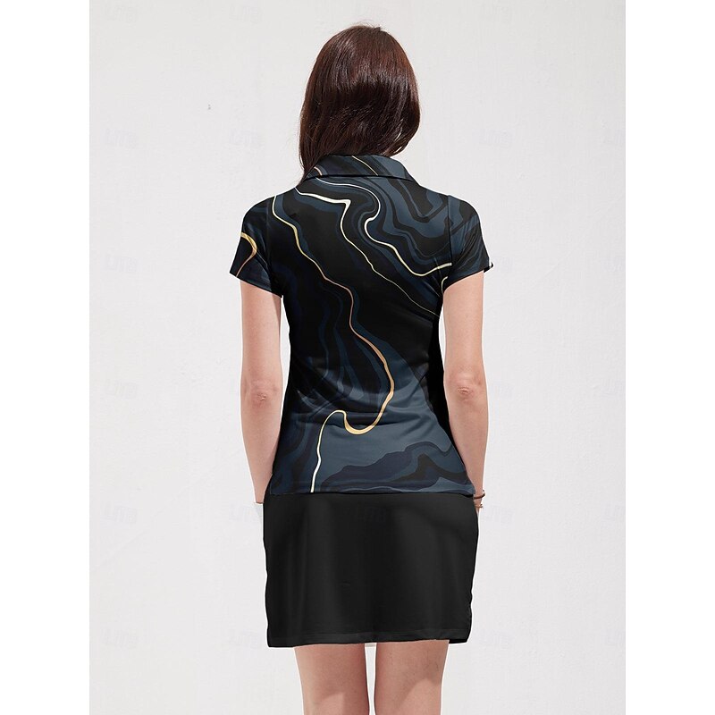 Women's Golf Polo Shirt Golf Shirt Button Up Polo Black Short Sleeve Golf Apparel Golf Clothes Ladies Golf Attire Clothes Outfits Wear Apparel2