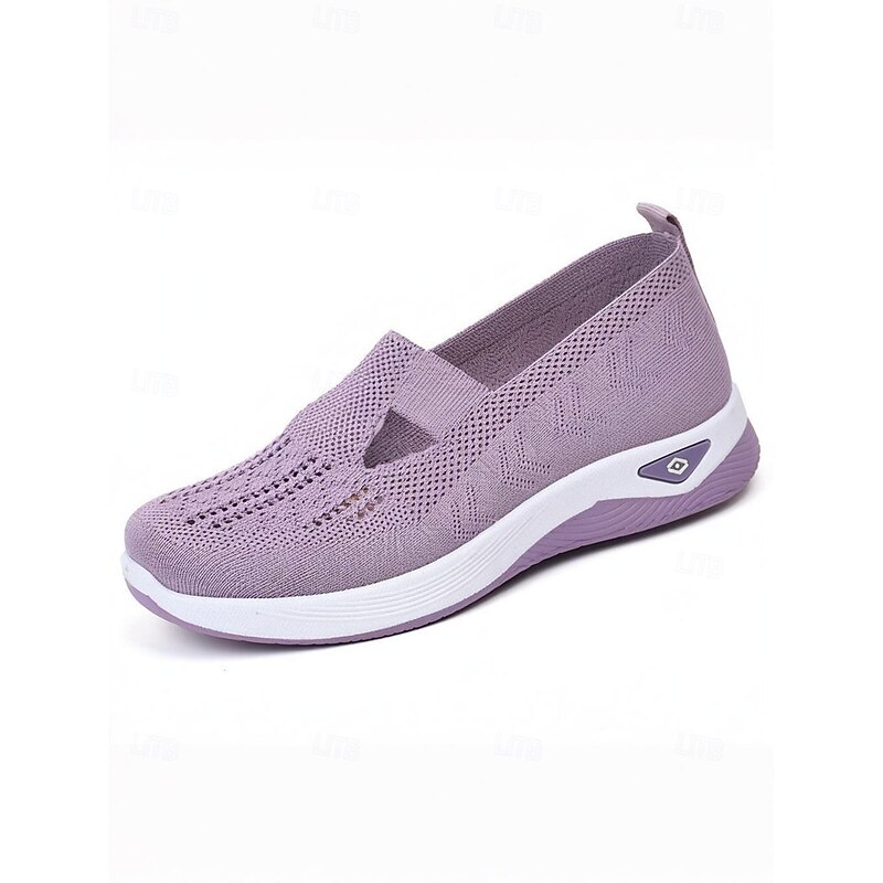 Women's Green Slip-On Athletic Sneakers with Breathable Mesh, Arch Support, Perfect for Walking and Casual Wear 7