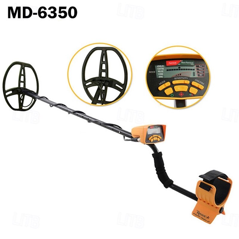 New MD-6350 Simple LCD Metal Detector for Archaeology & Treasure Hunting - 2m Range, Distinguishes Gold/Silver/Copper