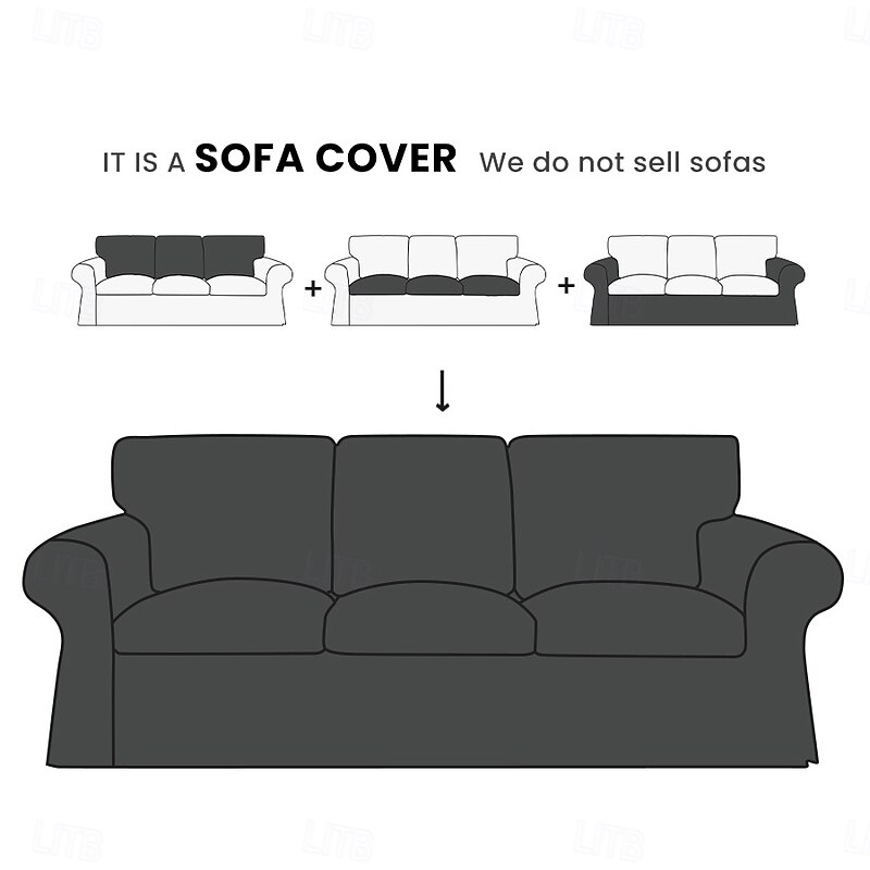 Waterproof Sofa Cover Solid Color Quilted Slipcovers For Pets2